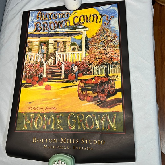 Bolton-Mills Studio Autumn in Brown County Indiana Home Grown Art Print Poster - Picture 1 of 8